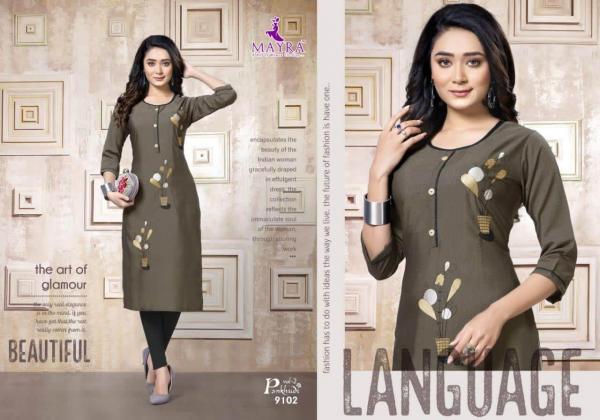 Mayra Pankhudi 2 Fancy Silk Embroidery Kurti Collection